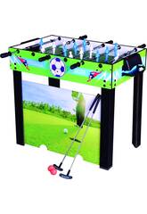 Baby-foot 3 en 1 Barres télescopiques 98 x 55 x 74 cm