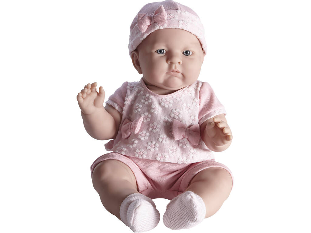 Muñeca Lily 46 cm. Rosa Con Gorro y Patucos JC Toys 18803