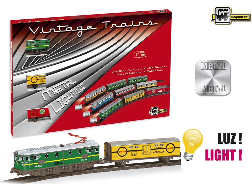 Treno Merci Elettrico Locomotiva Blu Pequetren 203