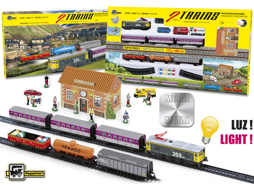 Train Électrique Voyageurs et Marchandises Pequetren 900