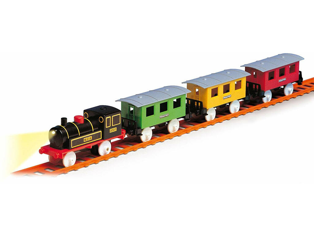 Train Électrique pour Enfants avec des Lumières, Station et Tunnel Pequetren 2001