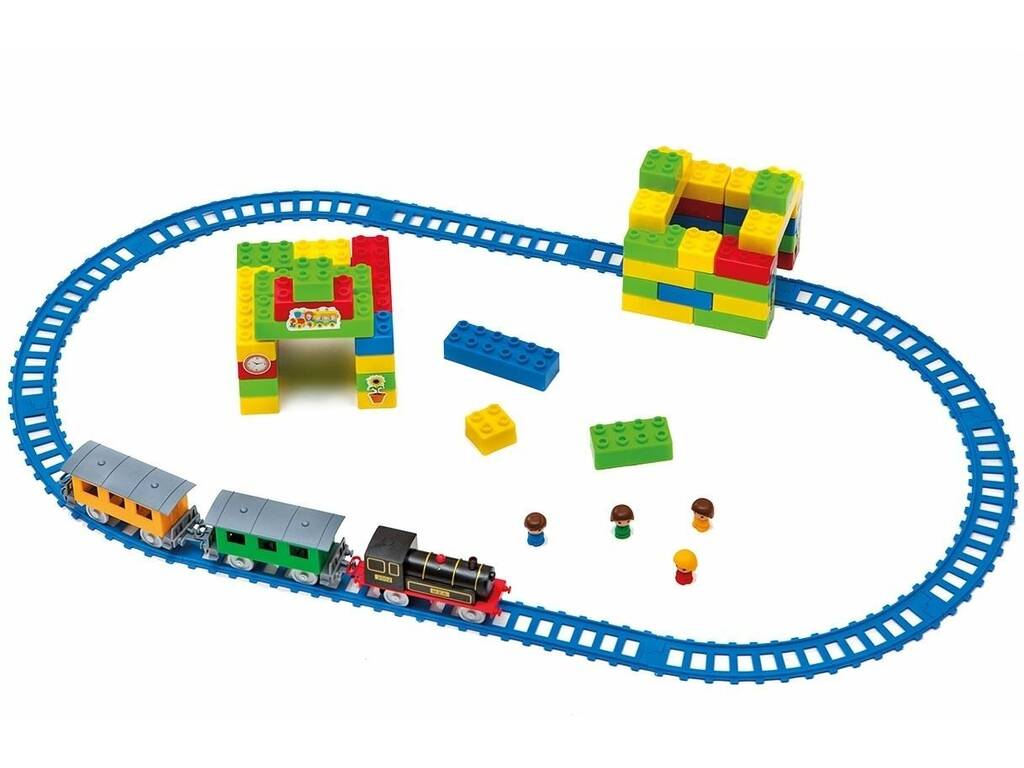 Train Électrique pour Enfants avec Blocs de Construction Pequetren 2002