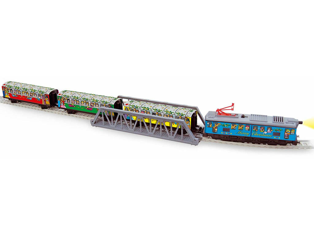 Train Électrique de Noël avec Pont et Tunnel de Pequetren 500