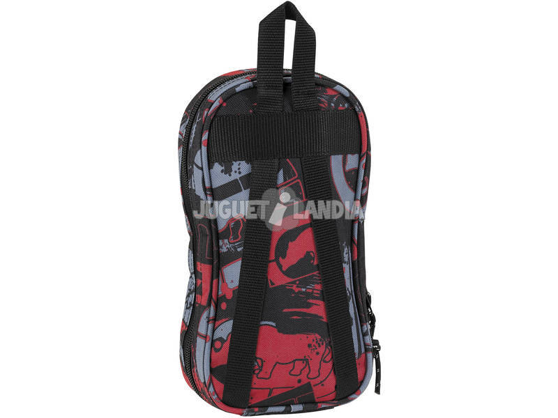 Estojo Mochila com 4 Porta-tudo Cheios Ecko Safta 411844747