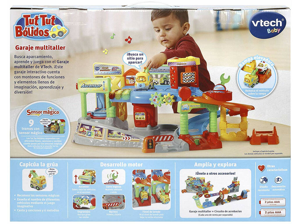 Tut Tut Bolidos Garage Multi-Autowerkstatt mit Capicúa, der Abschleppwagen Vtech 512722