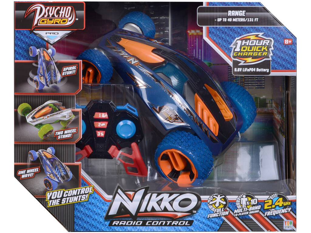 Radio Contrôle Psycho Gyro Pro Bleu Nikko 90251 Télécommandé