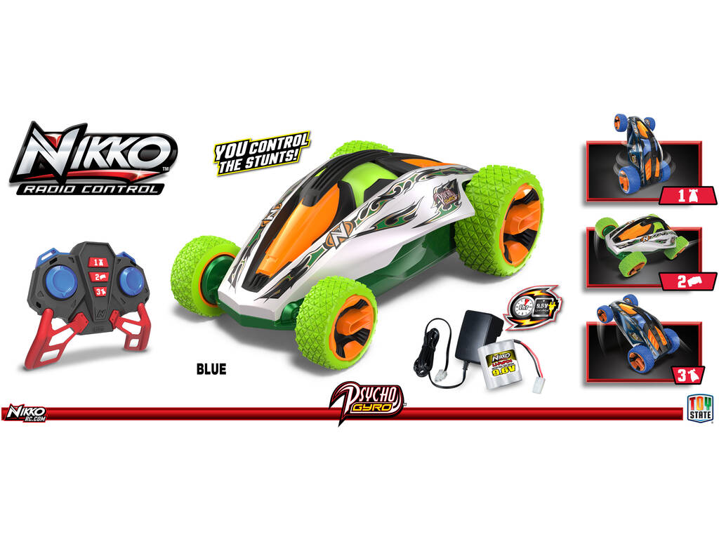 Radio Contrôle Psycho Gyro Pro Vert Nikko 90252 Télécommandé