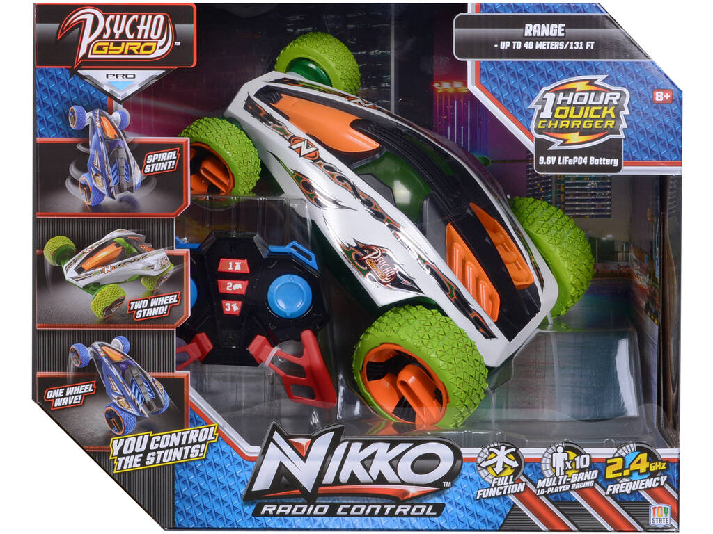 Radio Contrôle Psycho Gyro Pro Vert Nikko 90252 Télécommandé