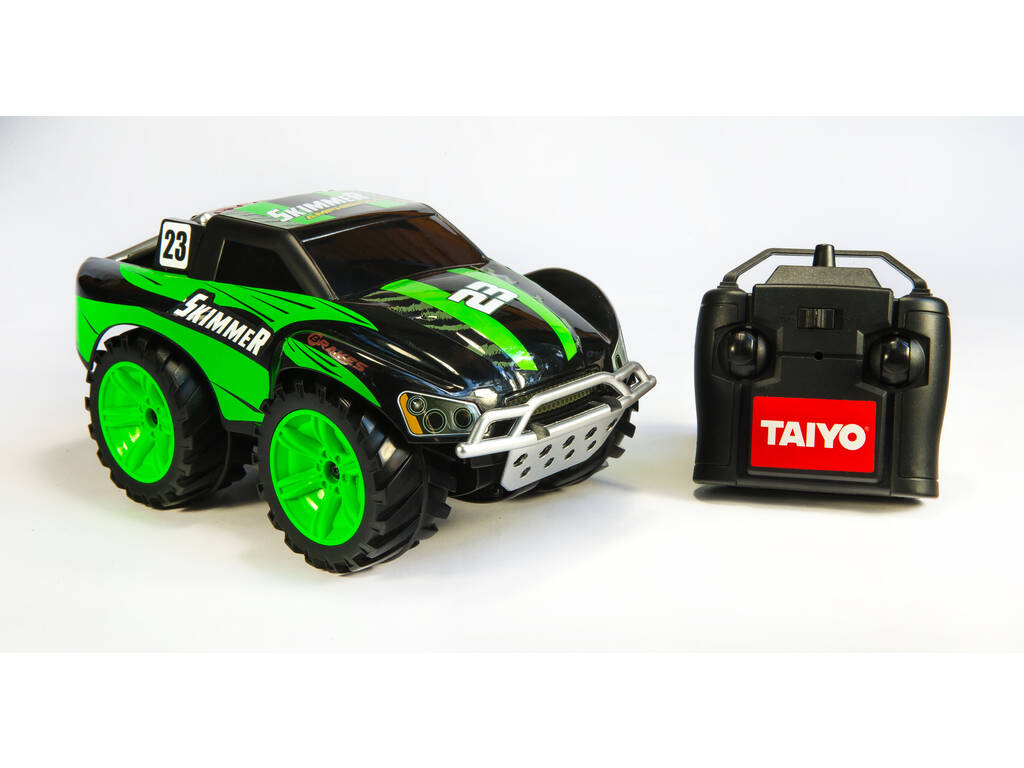 Veicolo telecomandato 1:20 Anphibious Skimmers Nero Verde Neon Taiyo 20000A