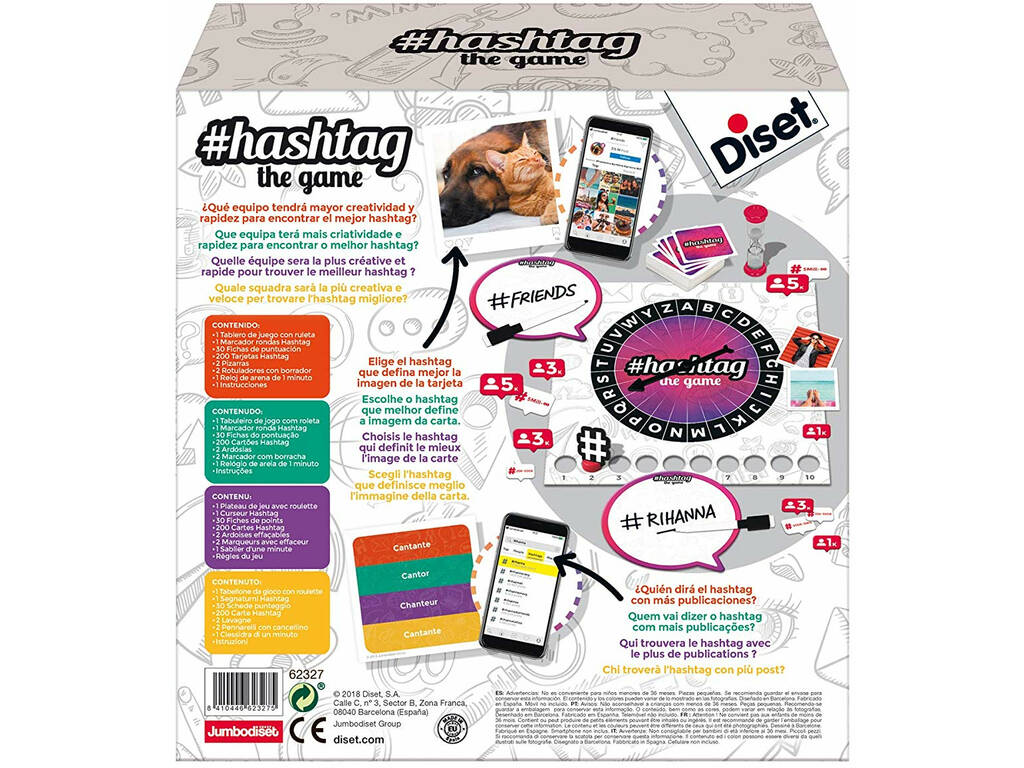Gioco da Tavolo Hashtags Diset 62327