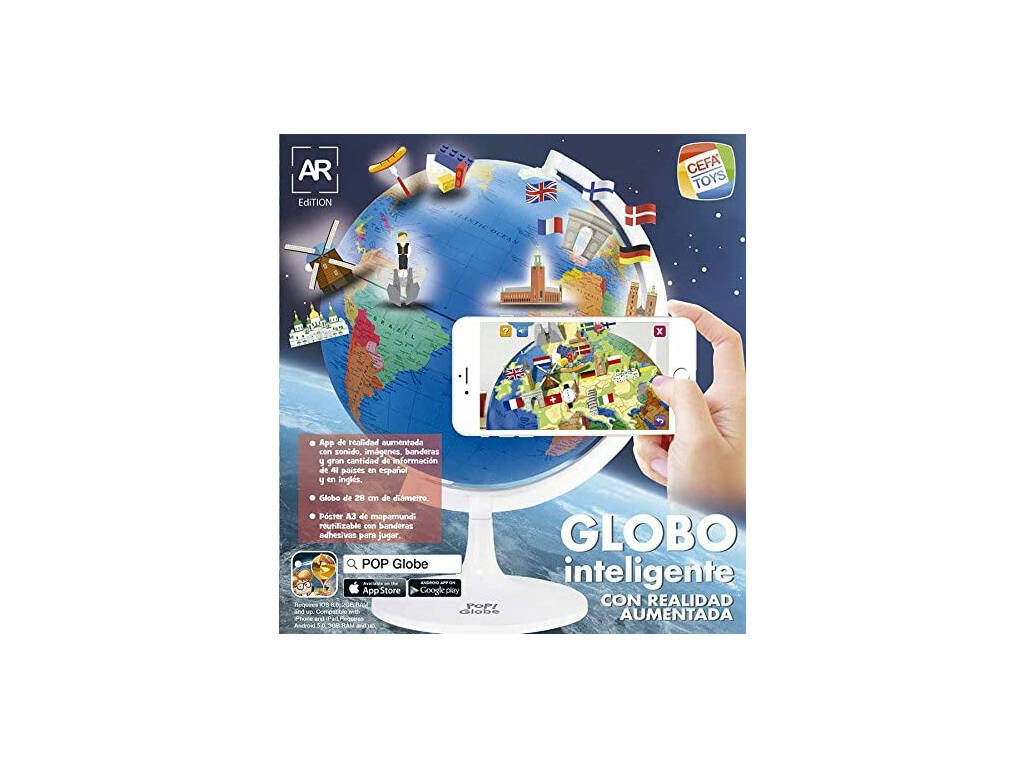 Globo Terráqueo Político con Realidad Aumentada Cefa 21836