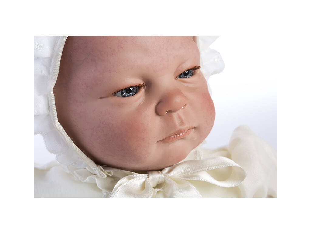 Bambola Reborn 52 cm Vestito Battesimo Color Crema Berbesa 5304
