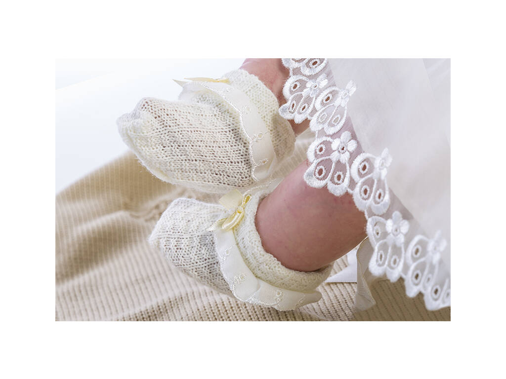 Bambola Reborn 52 cm Vestito Battesimo Color Crema Berbesa 5304
