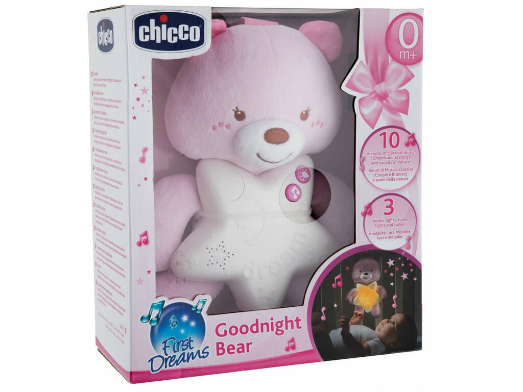 Panneau de Berceau Ourson Bonne Nuit Rose Chicco 91561