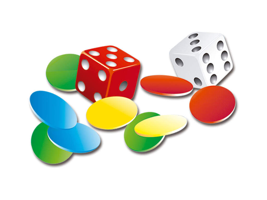 Plateau de Parcheesi et d'Oie avec Gobelets et Jetons