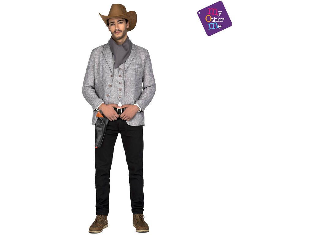Costume Uomo L Cowboy Grigio 