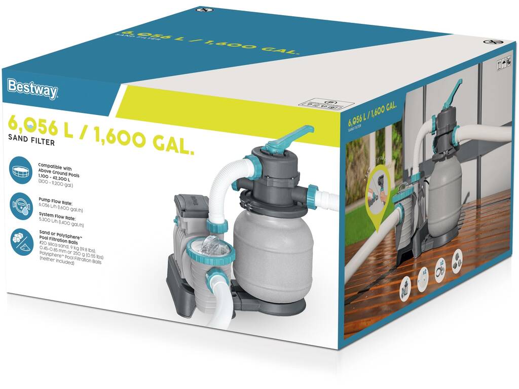 Depuratore a sabbia Flowclear 6056 l/h Bestway 58497