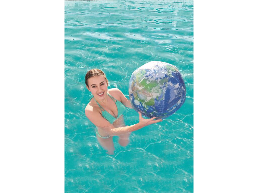 Pallone Gonfiabile 61 cm Globo Terrestre Luce LED Bestway 31045