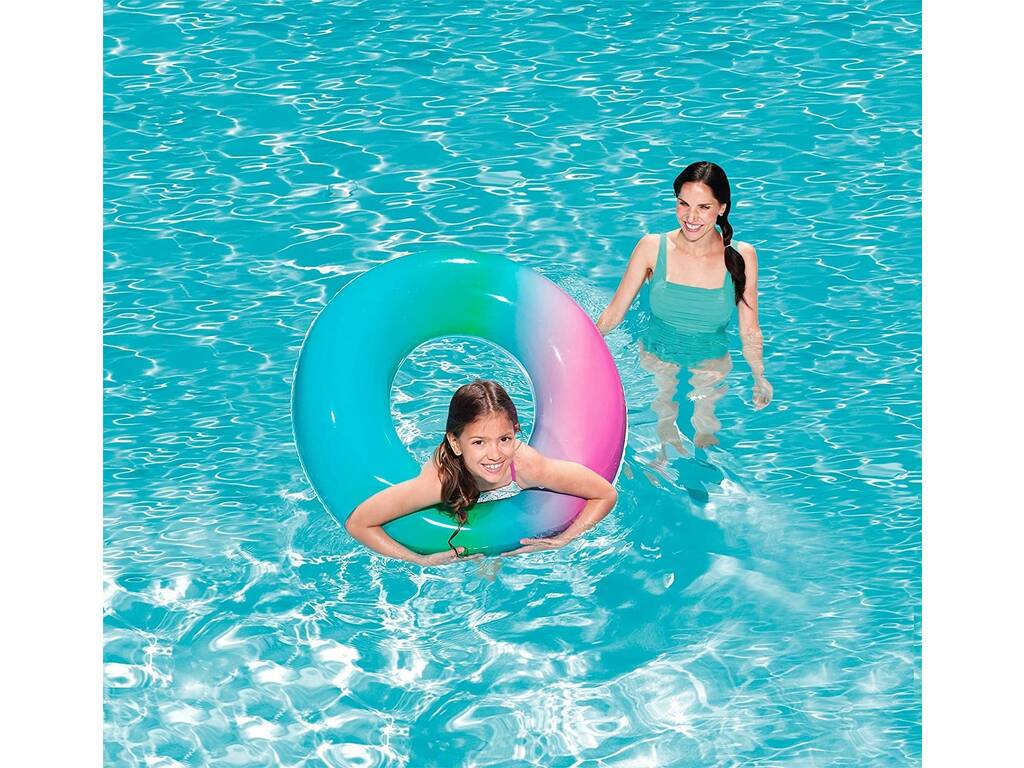 Schwimmreifen Regenbogen 91 cm. Bestway 36126