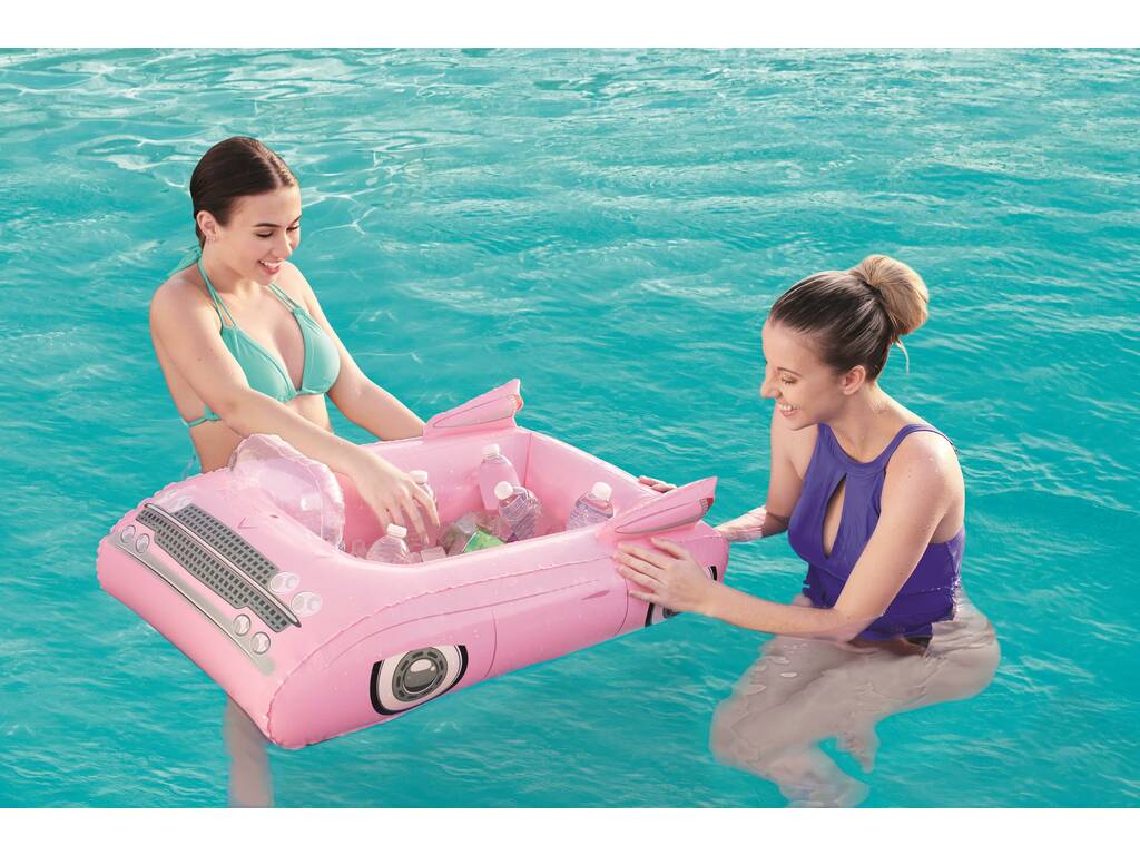Glacière Gonflable Voiture Rose 89 x 69 cm. Bestway 43164