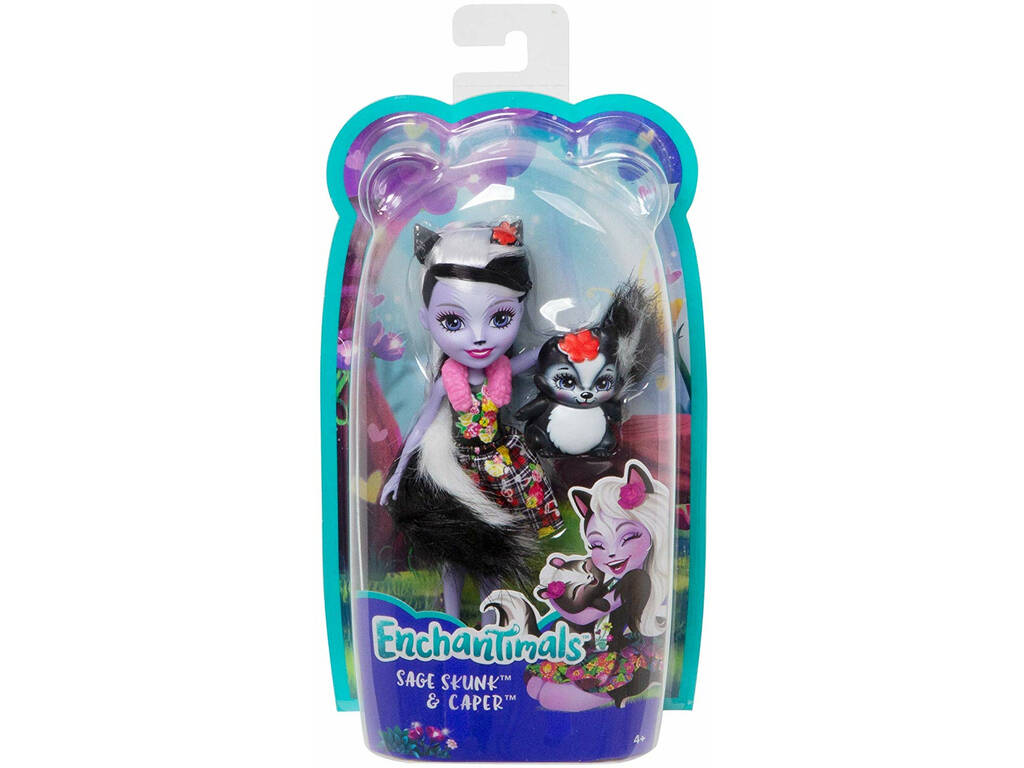 Enchantimals Sage La Puzzola con Caper Amico Cucciolo Mattel FXM72