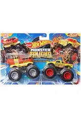 Hot Wheels Véhicules Monster Truck Duos de démolition Mattel FYJ64