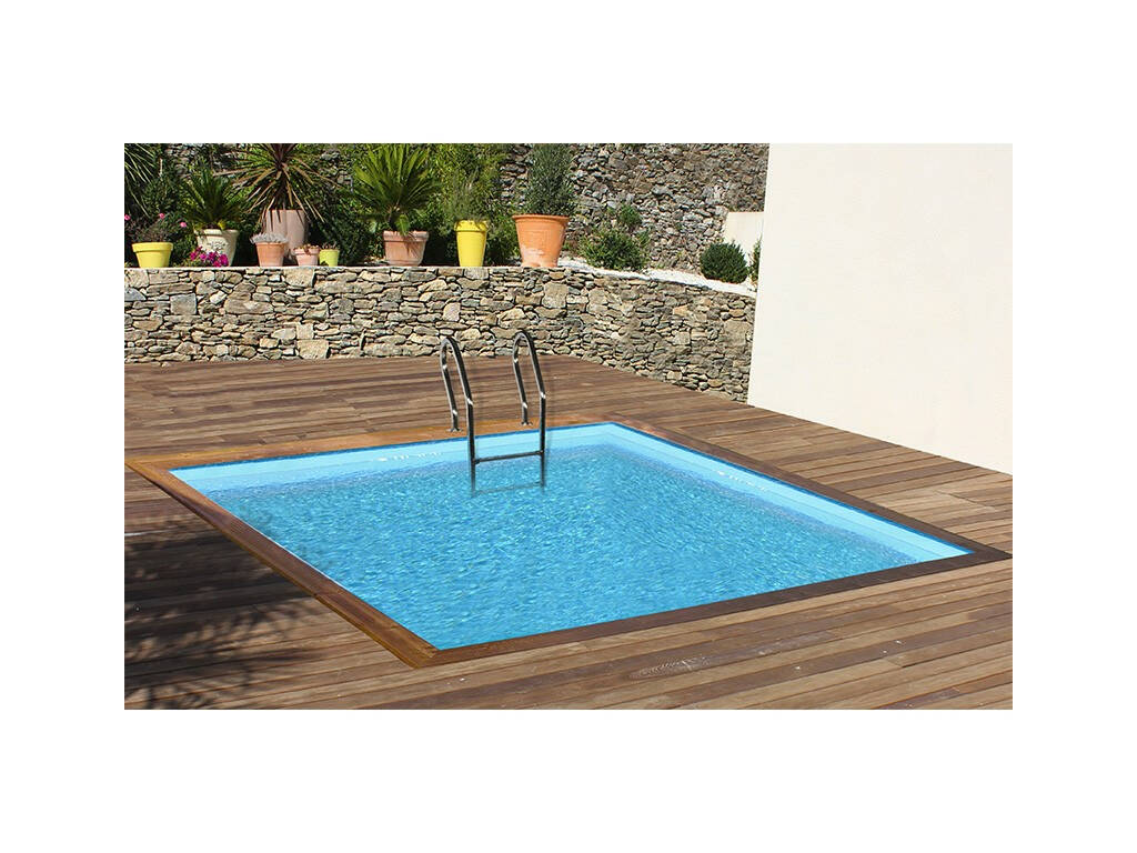 Piscina Quadrada Madeira City 225x225x68 Cm. Gre 790000