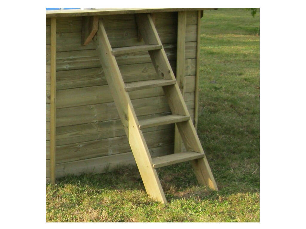 Piscina Ovalada Madera Vermela 672x472x146 cm. Gre 790098