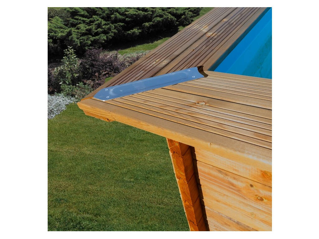 Piscina Ovalada Madera Vermela 672x472x146 cm. Gre 790098