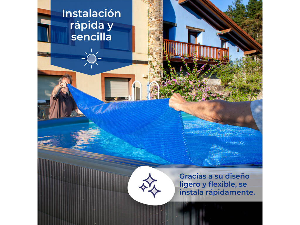 Piscina Ovalada Madera Vermela 672x472x146 cm. Gre 790098