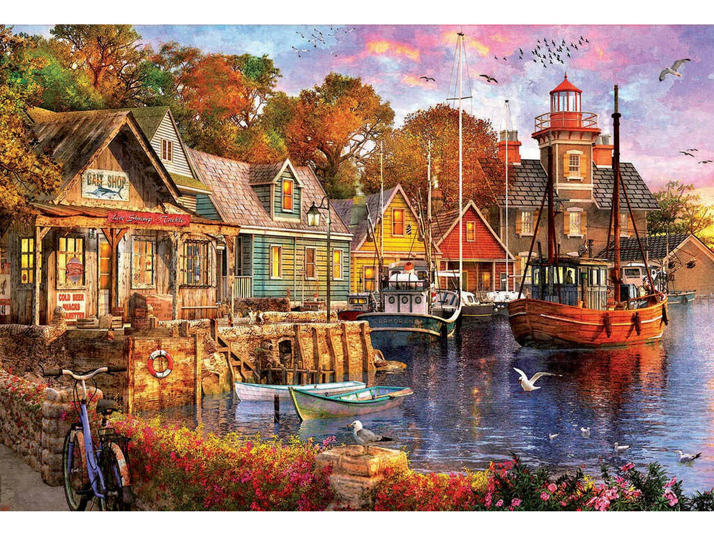 Puzzle 5000 Tramonto Nel Porto Educa 18015