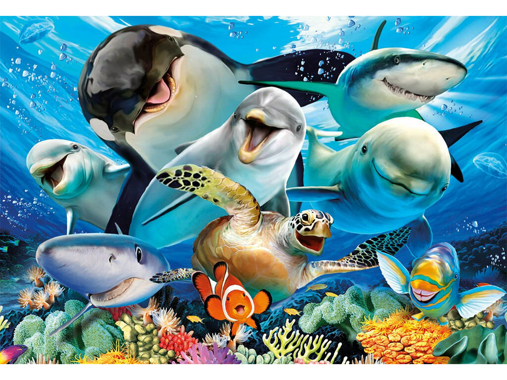 Puzzle 500 Selfie sotto l' Acqua Educa 17647