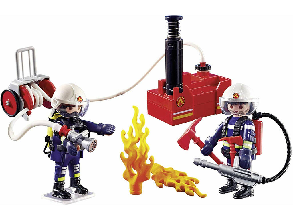Playmobil City Action Squadra dei Vigili del Fuoco con pompa d'acqua 9468