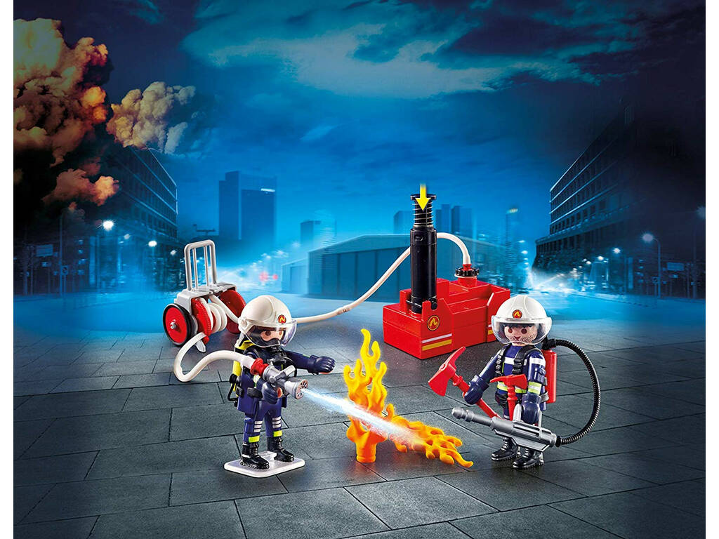 Playmobil City Action Squadra dei Vigili del Fuoco con pompa d'acqua 9468
