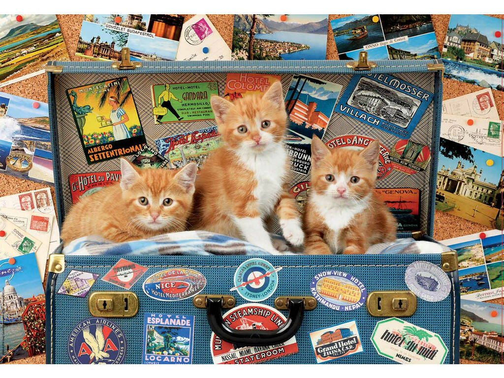 Puzzle 200 Chatons Voyageurs Educa 18065