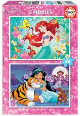 Puzzle 2X48 Ariel e Jasmín Educa 18213