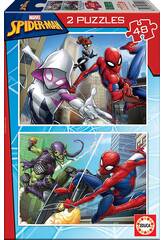 Puzzle 2X48 Spiderman Educa 18099