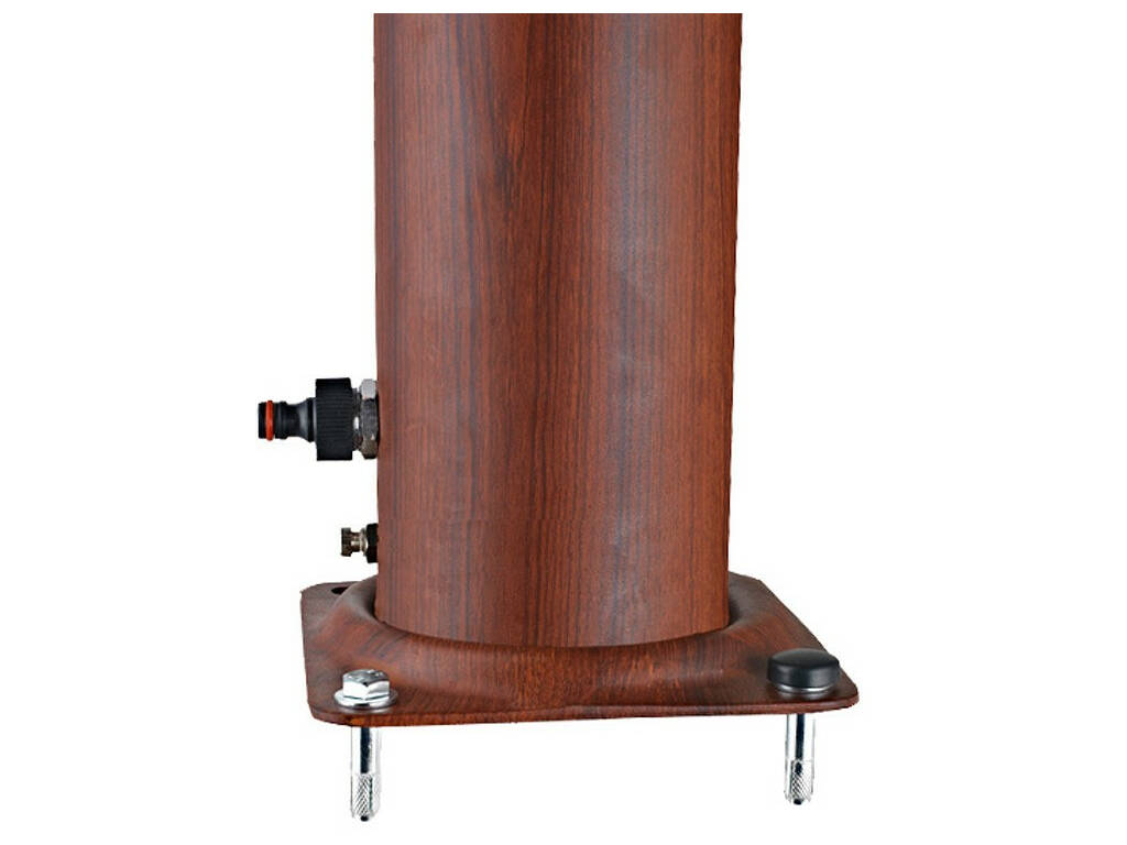 Doccia Solare Imitazione Legno con Rubinetto Lavapiedi 32 L Gre DSALR32W
