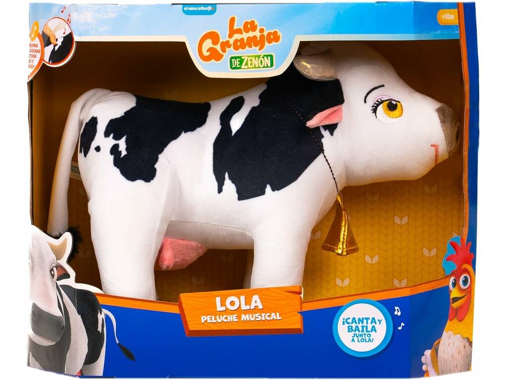 La Ferme de Zénon Peluche Musicale Vache Lola Bandai 80001