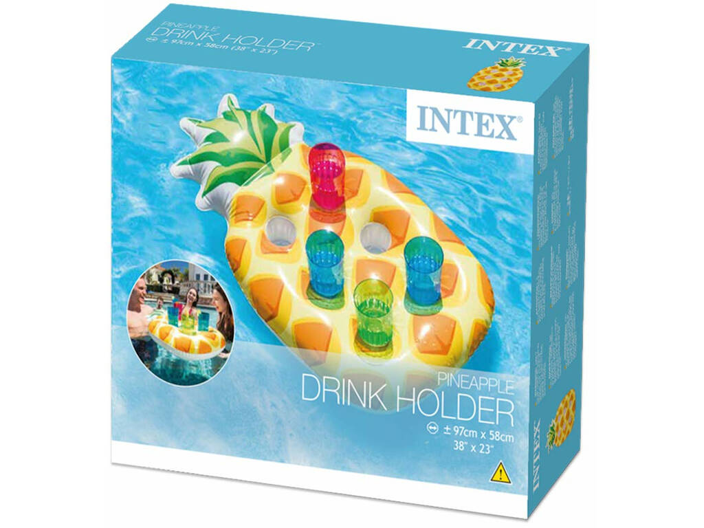 Ananas Porta Bicchieri Gonfiabili 97x58 cm Intex 57505