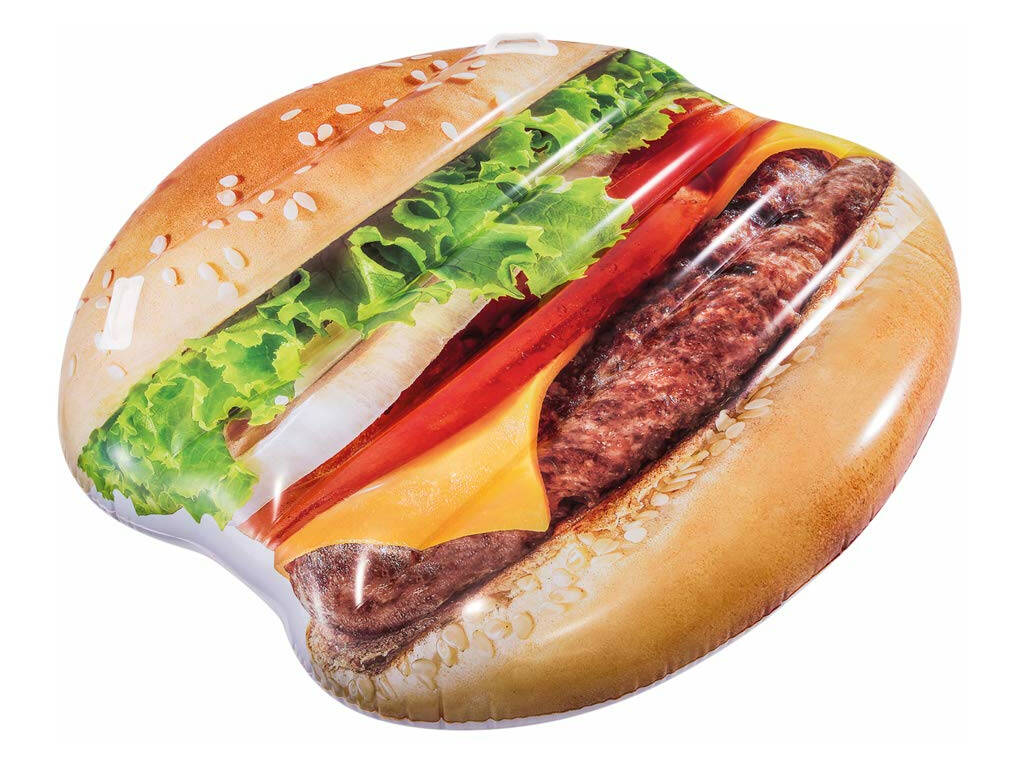 Flotador Hinchable Hamburguesa Realista 145x142 cm. Intex 58780