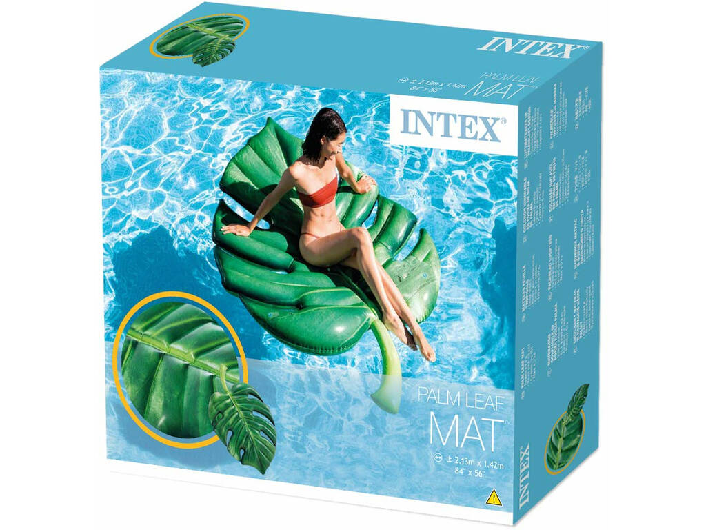Materassino Foglia stampa realistica 213x142 cm. Intex 58782