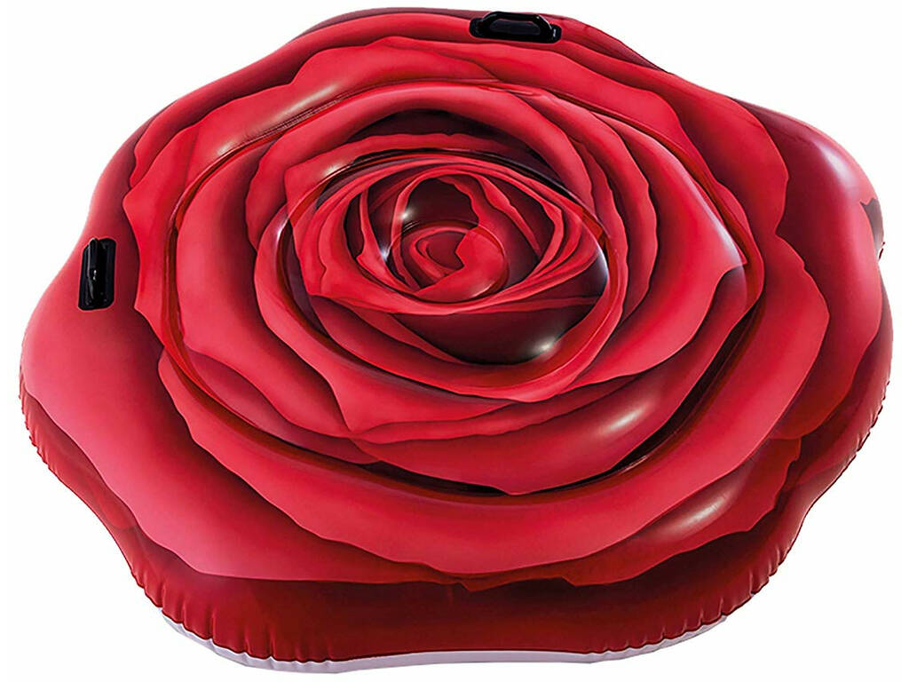 Matelas Gonflable Rose Rouge Réaliste 137 x 132 cm. Intex 58783