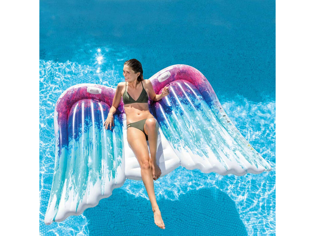 Materassino gonfiabile Ali Angel grafica realistica 251x160 cm. Intex 58786