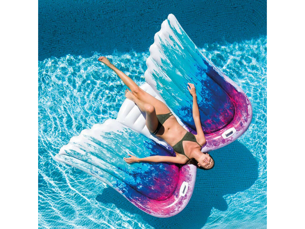 Materassino gonfiabile Ali Angel grafica realistica 251x160 cm. Intex 58786