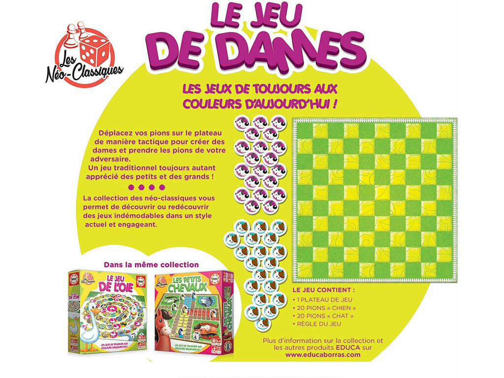 Le Jeu De Dames Français Educa 18154