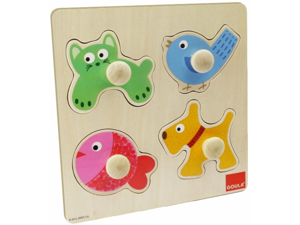 Quebra-cabeça de Madeira Goula Animais Domésticos Diset 53116