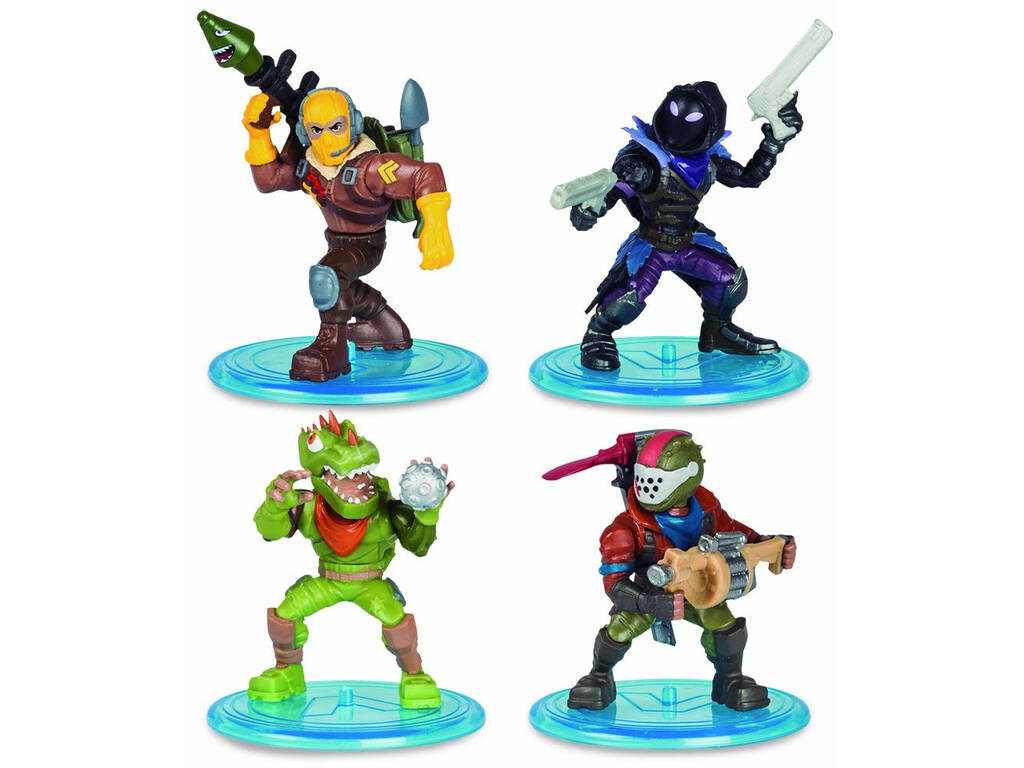 Fortnite Blister 4 Figure 5 cm. Personaggi Edizione Limitata Giochi Preziosi FRT14000