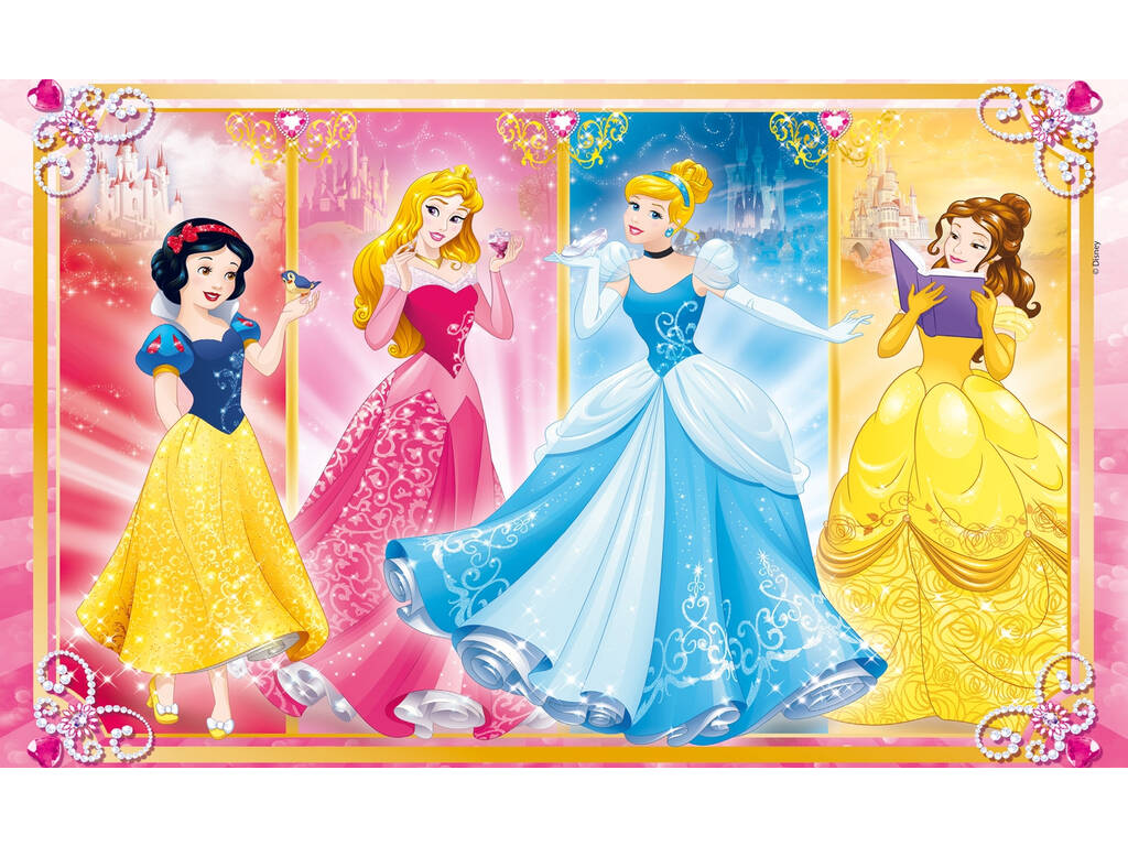 Disney Princess - 2x60 pezzi - Supercolor Puzzle Clementoni 7133