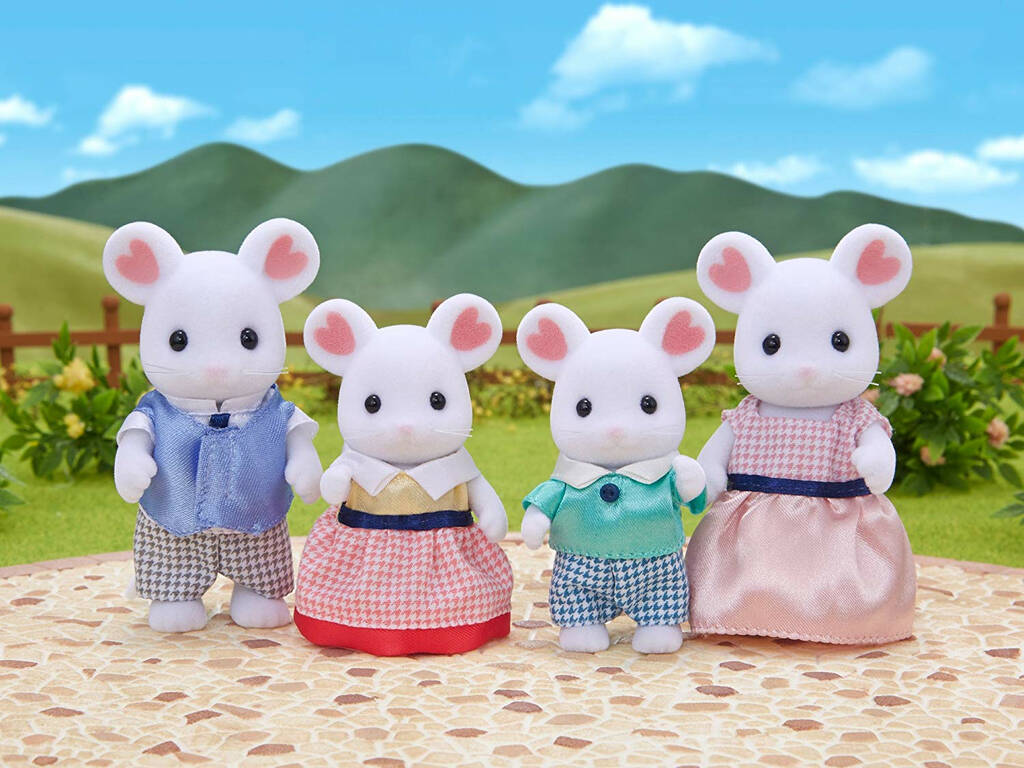Sylvanian Families Familia Rato Marshmallow Epoch Para Imaginar 5308